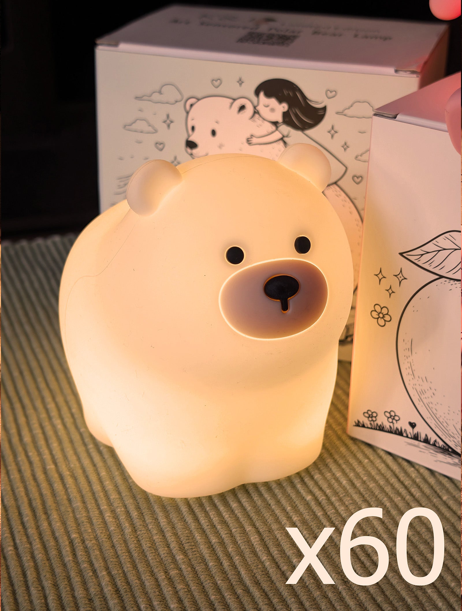 英國 K&amp;J 創意感應互動燈｜白熊｜一箱 60 個團購組
